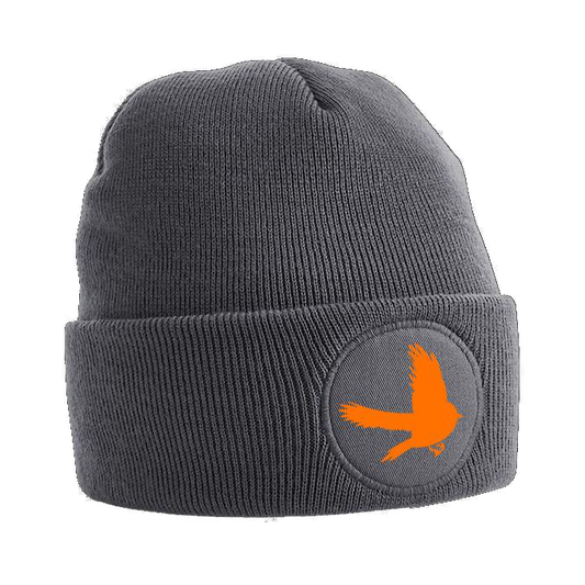 Orange Grey Bird Beanie
